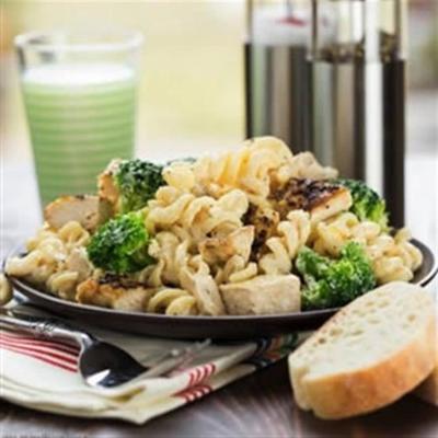 poulet au citron et brocoli alfredo