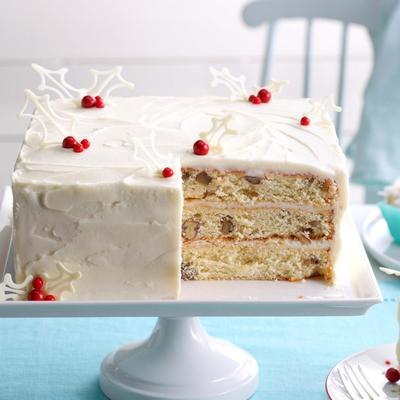 gâteau de noël blanc