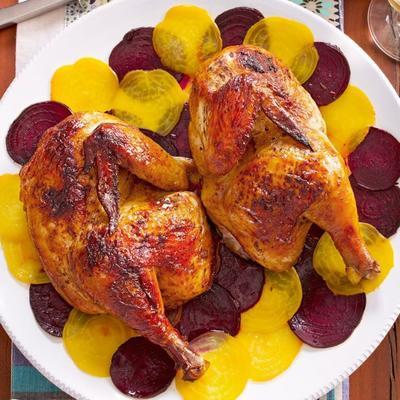 poulet mariné à l'ail et aux épices
