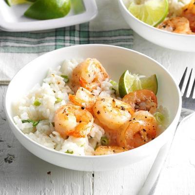 riz de coco crémeux aux crevettes