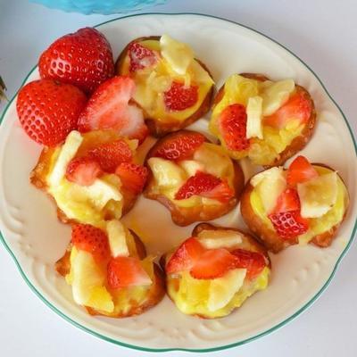 bouchées d'ananas fraises bananes