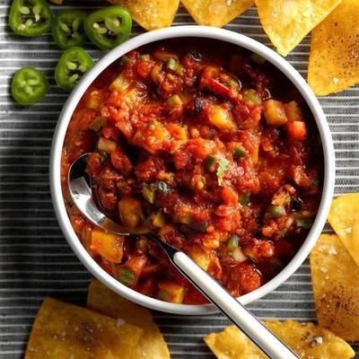 salsa de tomates rôties et fumées