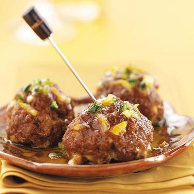 boulettes de tapas glacées à l'orange