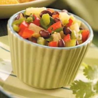 salsa aux haricots noirs et ananas