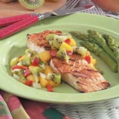 flétan avec salsa de kiwi