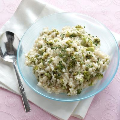 risotto au citron avec brocoli