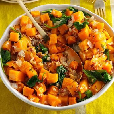 courge musquée et pilaf de grains entiers