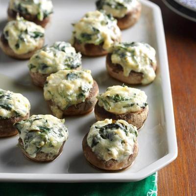 trempette aux épinards champignons farcis