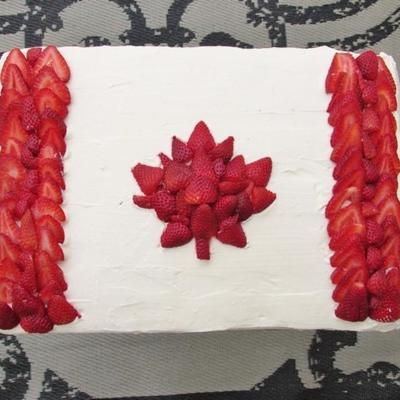 gâteau drapeau canadien