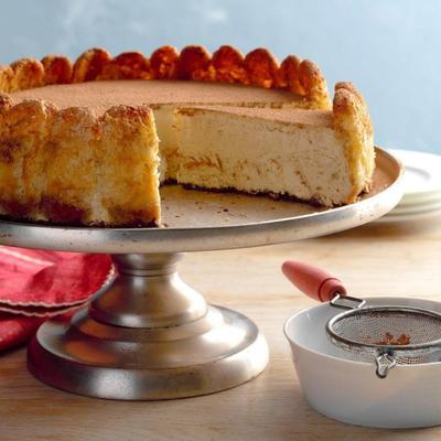 gâteau au fromage ladyfinger crémeux de tiramisu