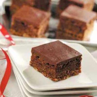 brownies au chocolat à trois couches