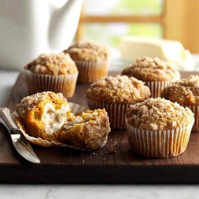 muffins citrouille-pomme garnis de streusel