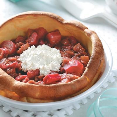 tarte popover à la rhubarbe
