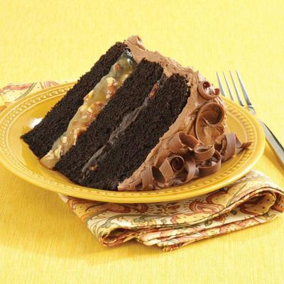 Chocolate Caramel Turtle Cake