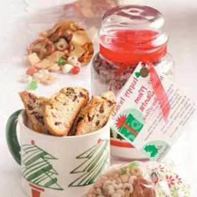 biscotti de vacances aux canneberges et pistaches