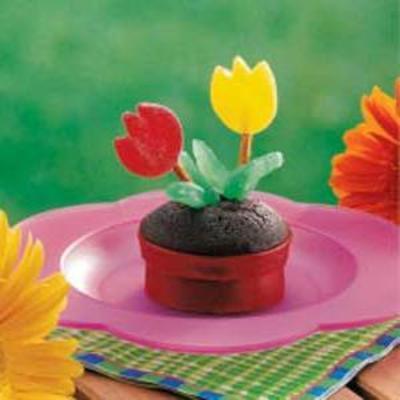 cupcakes pot de fleurs