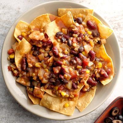 soupe tortilla au poulet et aux lentilles