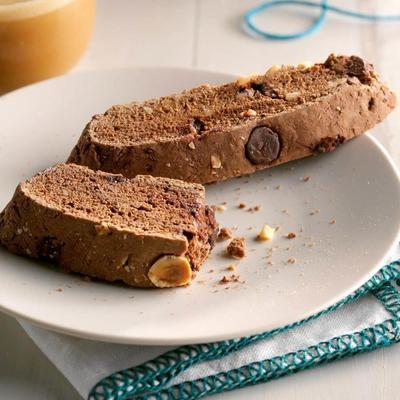 double biscotti au chocolat, orange et noisettes