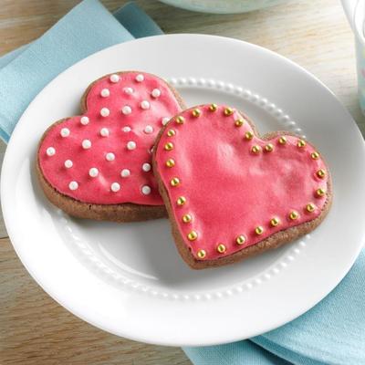 biscuits découpés au chocolat et à la framboise