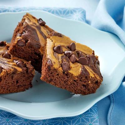 carrés de marbre chocolat gâteau au fromage citrouille