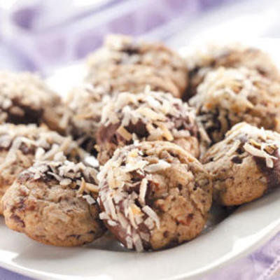 boules de neige au chocolat et à la noix de coco