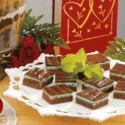 brownies glacés à la menthe