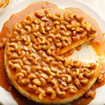 cheesecake au cajou au caramel
