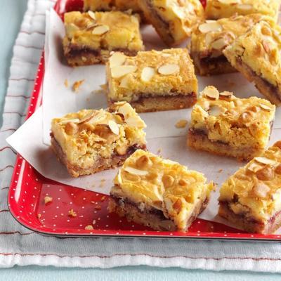 barres d'amandes aux framboises