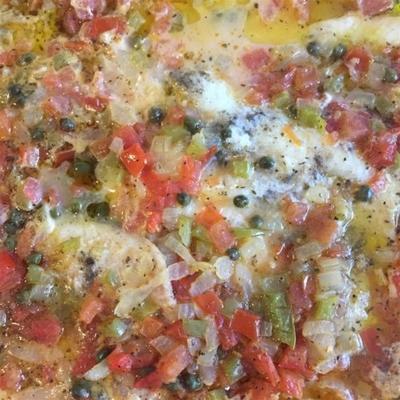 tilapia à la tapenade de tomates vertes