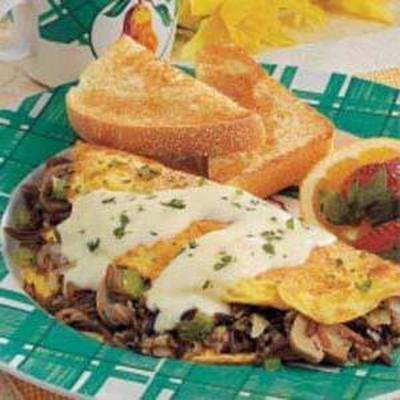 omelette aux champignons de riz sauvage