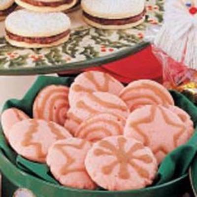 biscuits à la menthe rose