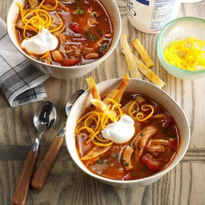 soupe enchilada de poulet cuit lentement