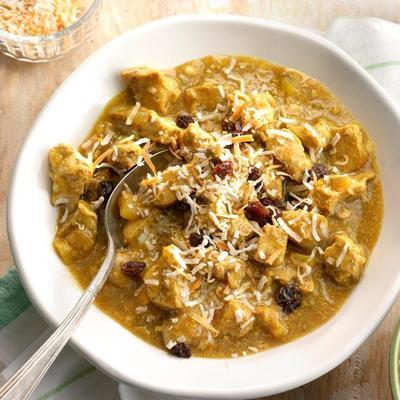 curry de porc et de pommes à la mijoteuse