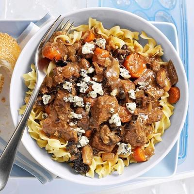 ragoût de boeuf et champignons au fromage bleu