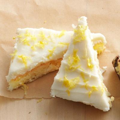 barres de gâteau d'ange citron