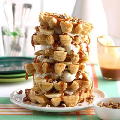 gaufre café et banane