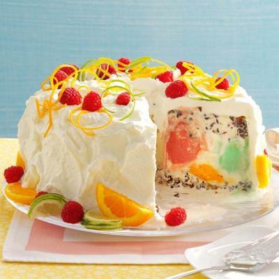 gâteau à la crème de sorbet