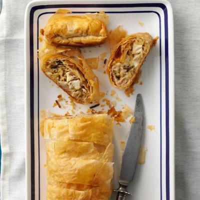 strudel au poulet et riz sauvage