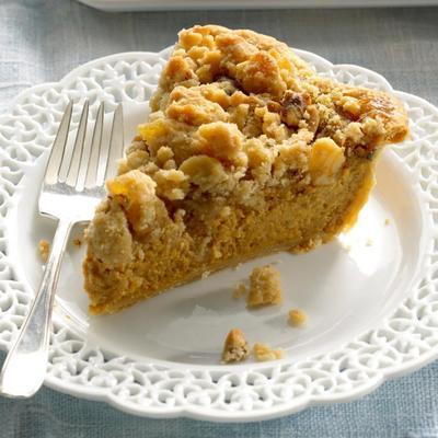 tarte à la citrouille avec streusel au gingembre