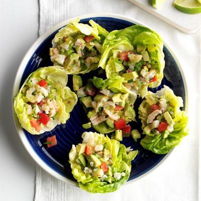 avocats farcis à la salsa de crevettes