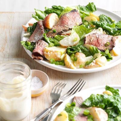 steak césar grillé et salade de pommes de terre