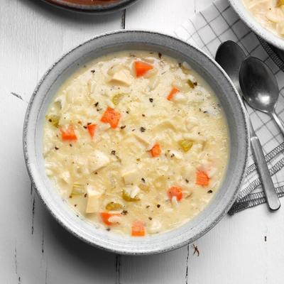 soupe de poulet au basilic