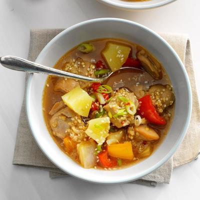 mijoteuse poulet asiatique au quinoa et légumes