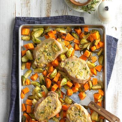 soupe de côtelettes de porc au citron et au dijon