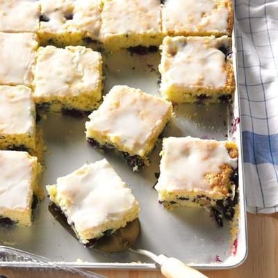 barres de citron, myrtilles et courgettes