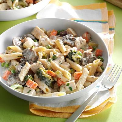 pâtes au portabella et à la dinde