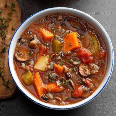 soupe lente de légumes épicés