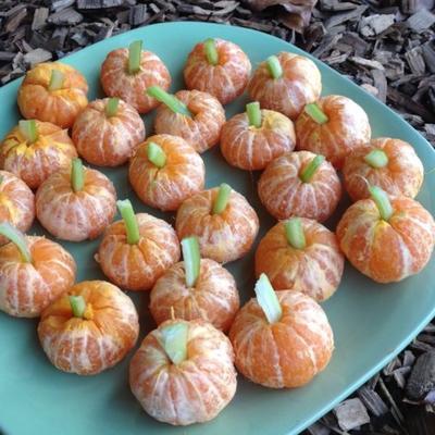 citrouilles mandarines (collation saine Halloween)