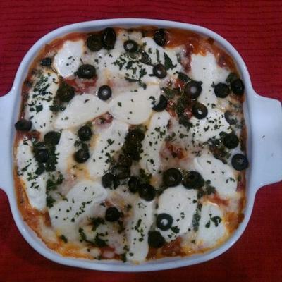 lasagne de pizza aux raviolis
