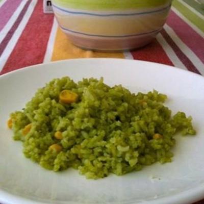 arroz verde (riz vert à la coriandre)